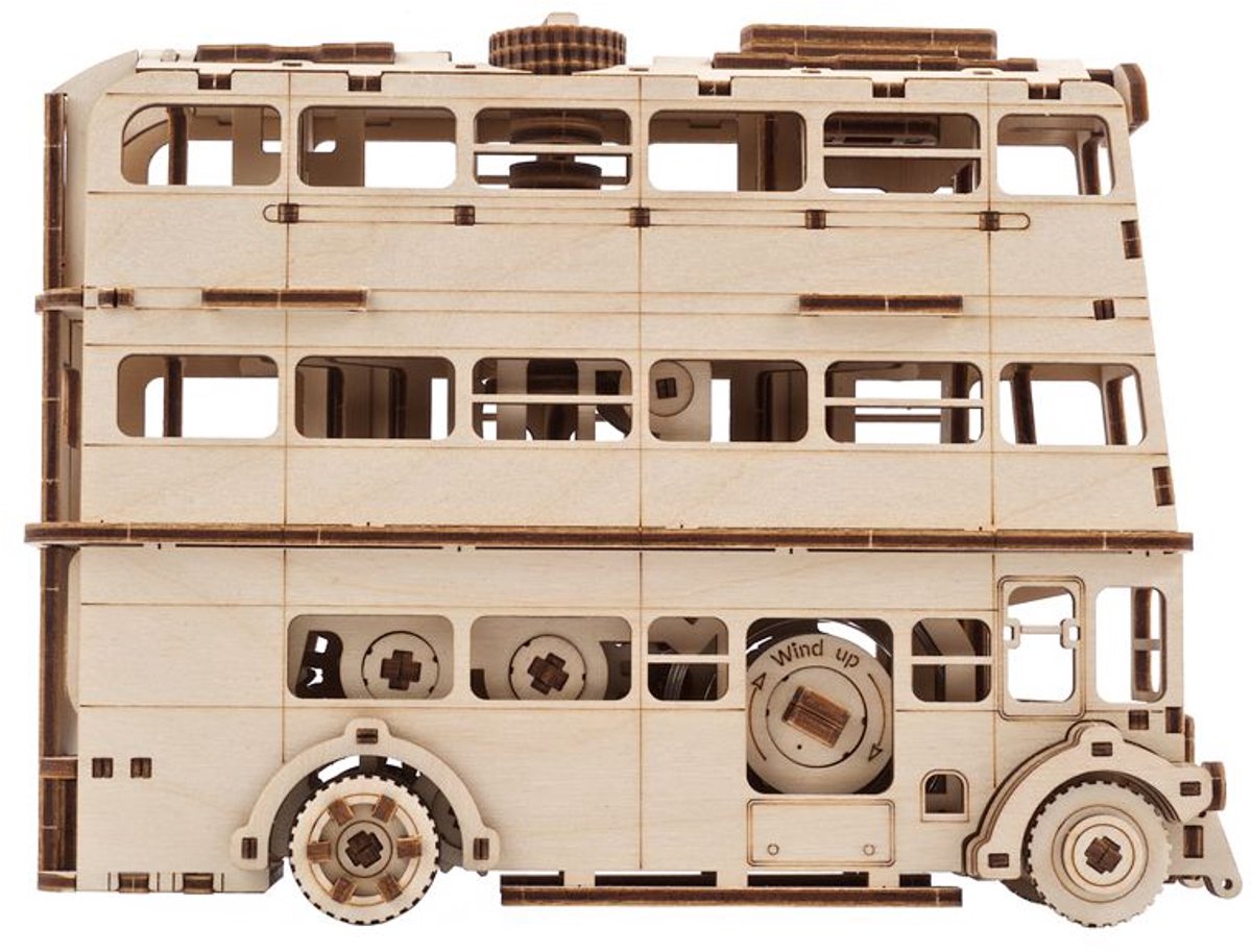 UGEARS 3D Modelbouw - The Knight Bus™ - Harry Potter™ - Mechanisch Bouwpakket Hout - Educatief Speelgoed — afbeelding 18