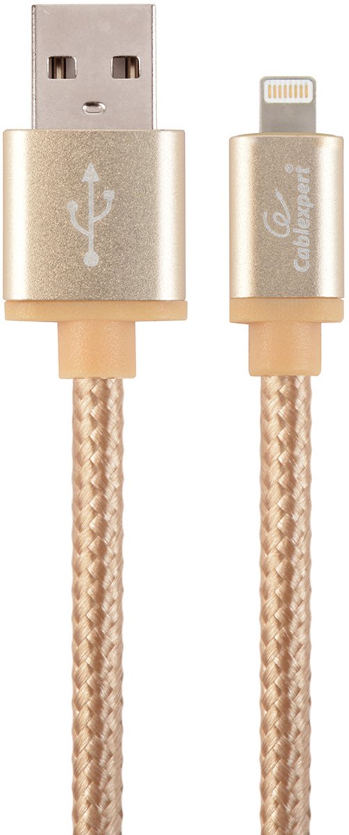 Cablexpert CCB-MUSB2B-AMLM-6-G Lightning-kabel 1.8 meter Goud