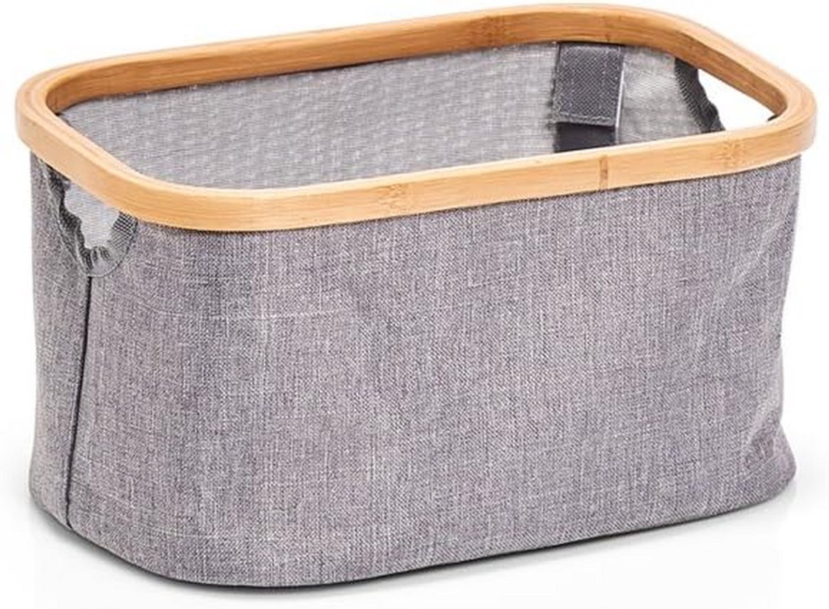 Opbergmand Polyester en Bamboe Grijs