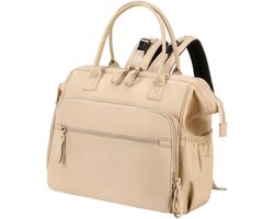 Luiertas Rugzak - Multifunctionele Luiertas Rugzak - met 14 Vakken - Grote Capaciteit Verzorgingstas voor Kinderwagen - Waterafstotende Nylon Mama Tas en Laptoprugzak 15.6 Inch - Anti-Diefstal Reistas- met Schouderriem
