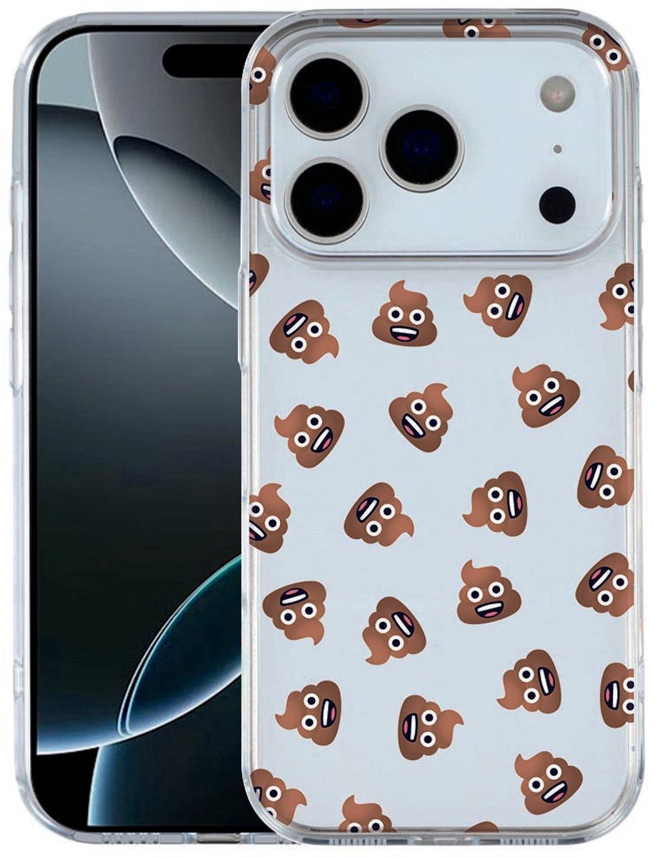 TPU Hoesje Apple iPhone 17 Pro Poep Emojis