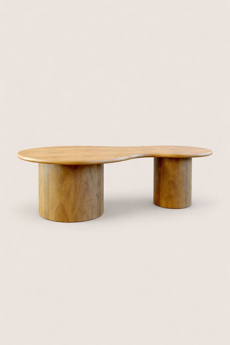 Salontafel 120 cm Mangohout – Organisch – Modern Design
