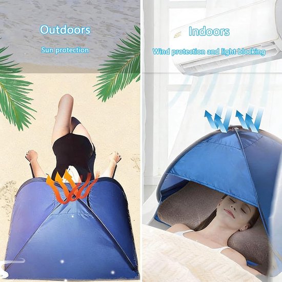 Ondoorzichtige Bedtent - Slaapcabine Luifel - Verbeter Slaapkwaliteit - Uitstekende Lichtblokkering - 80 x 48 x 45 cm - Donker Blauw — afbeelding 4
