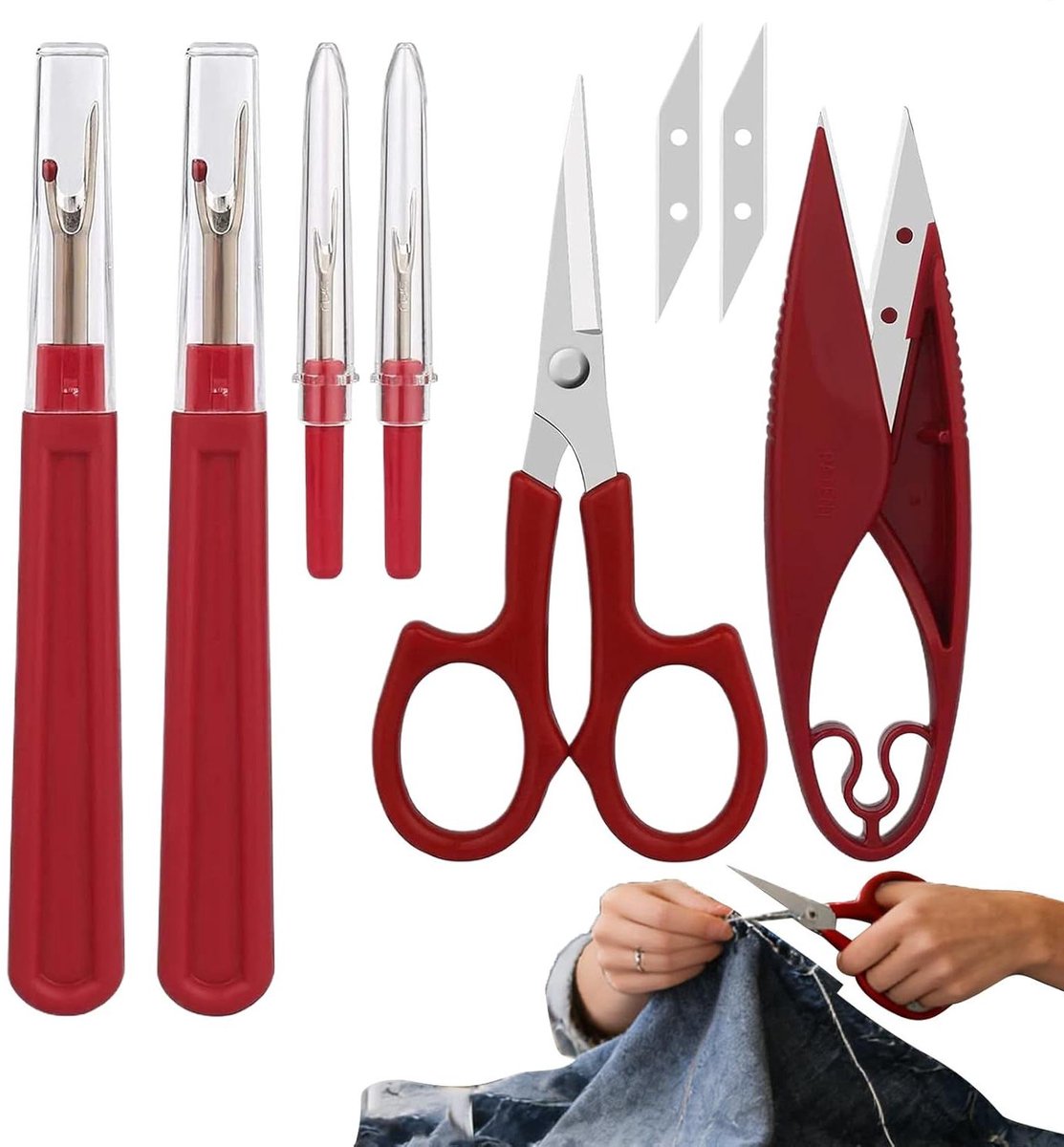 Naai set - Draadknipper schaar - Naden losmaken - Precisie punt - 4 delig - Niet gespecificeerd