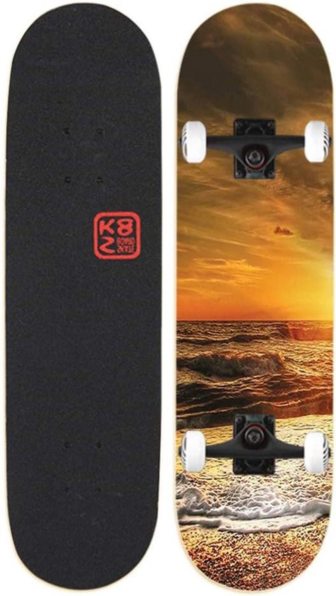 Compleet Skateboard Beginnersboard Stunts Uitvoeren Dubbele Kick Dek 31 x 8 Inch D