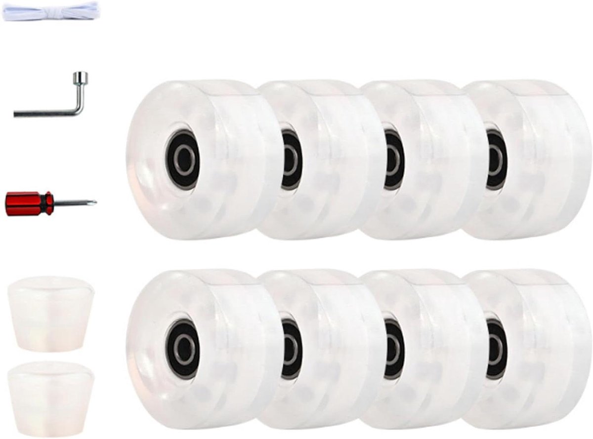 Skeelerwielen Set Rolschaats Wielen Soepel Skaten Duurzaam PU Materiaal 8 Stuks 32x58mm