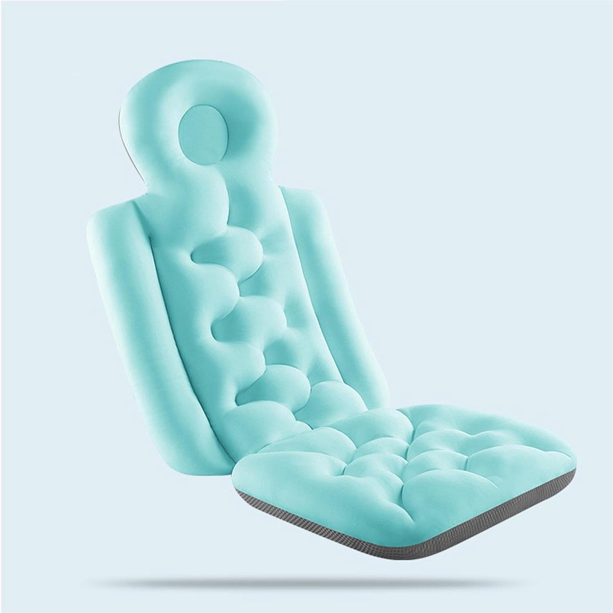 Badkussen - Badmat - Ontspanning in bad - Full body ondersteuning - 40 x 93 cm - Blauw