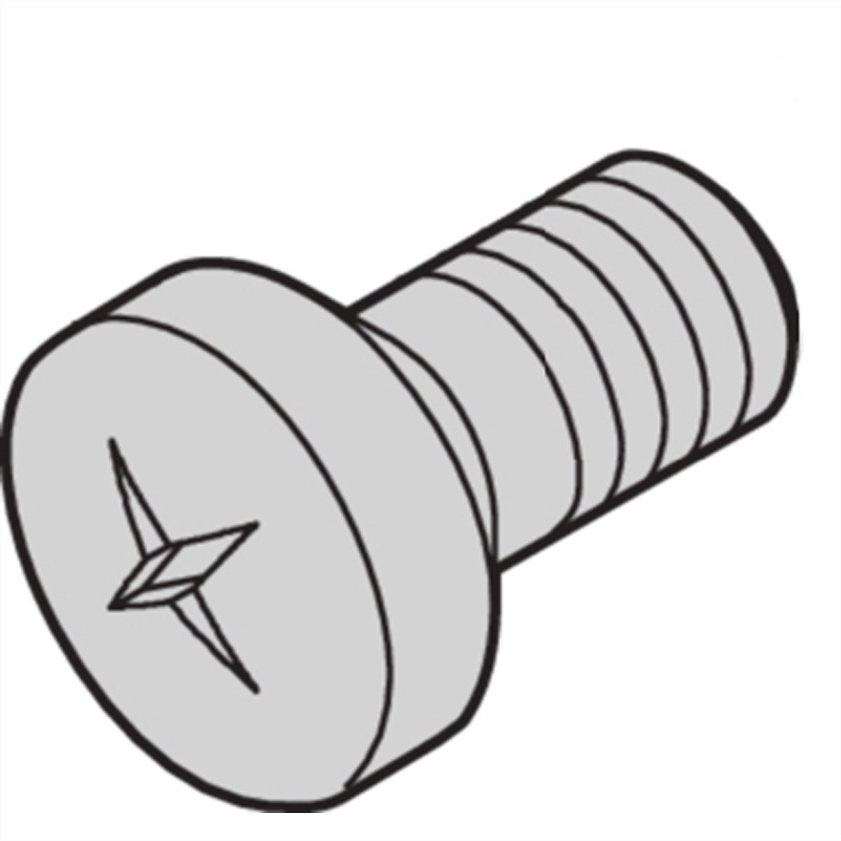 SCHROFF cilinderkopschroef, Pozidrive, kruisgleuf M2.5x8, staal vernikkeld