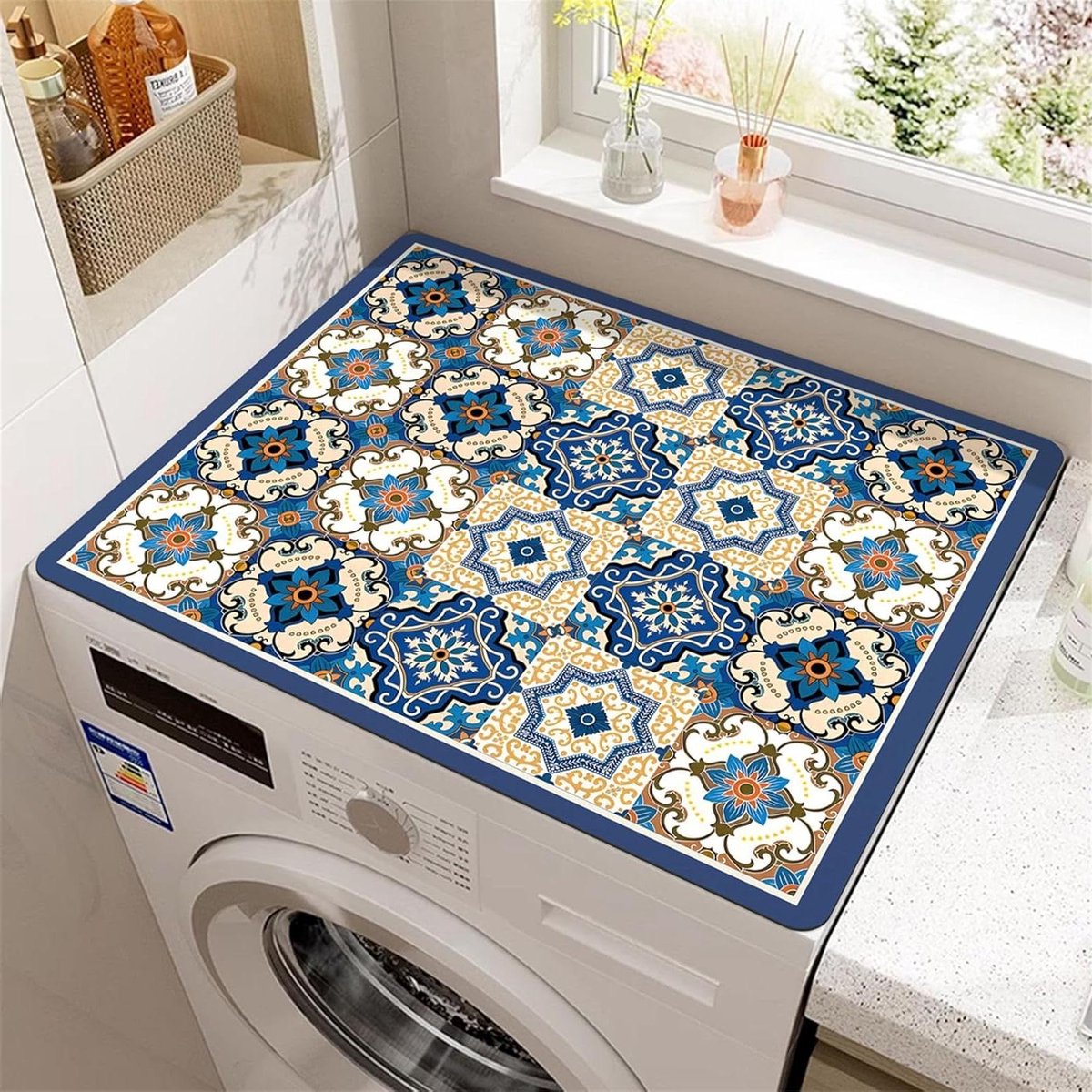 Wasmachine Topmat - Droger Beschermer - Apparaten Beschermen - Snel Absorberend - 40x60cm - Etnisch