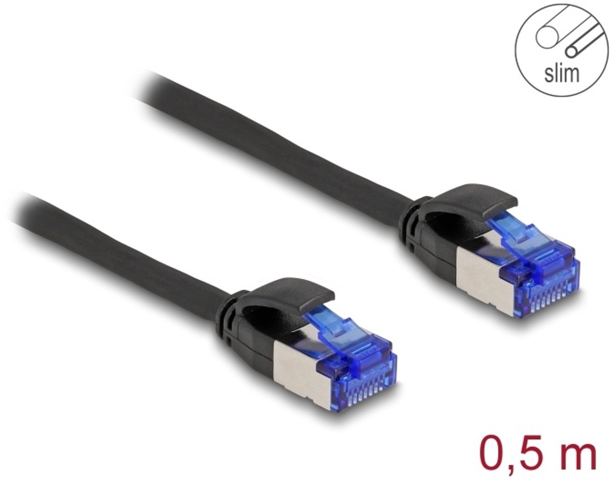 DeLOCK 80226 netwerkkabel Zwart 0,5 m Cat6a S/FTP (S-STP)