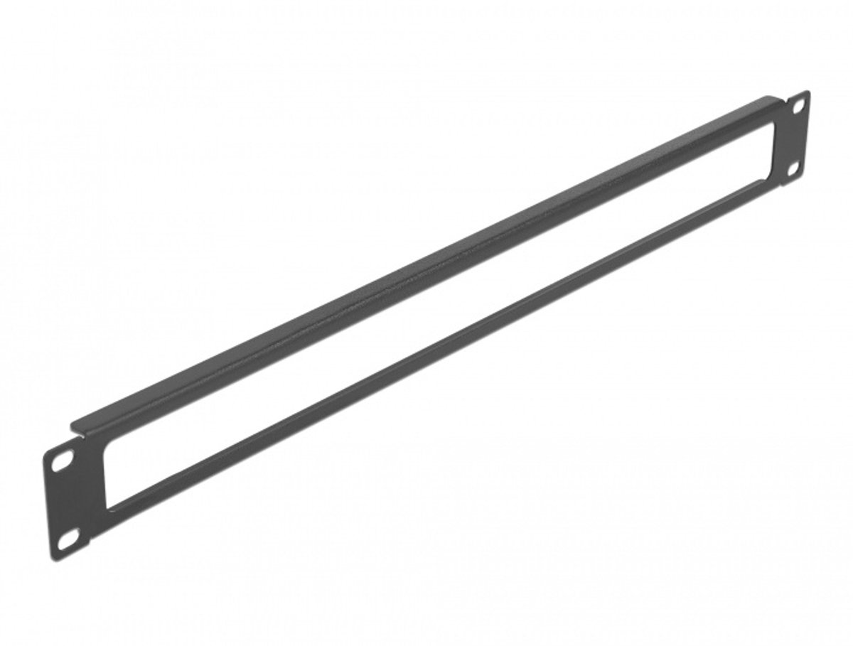 19 ″ netwerkkast paneel met opening 1u zwart
