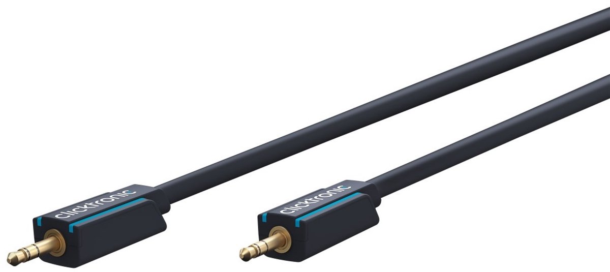 ClickTronic 1m MP3 Audio 1.m 3.5mm 3.5mm Blauw, Goud audio kabel