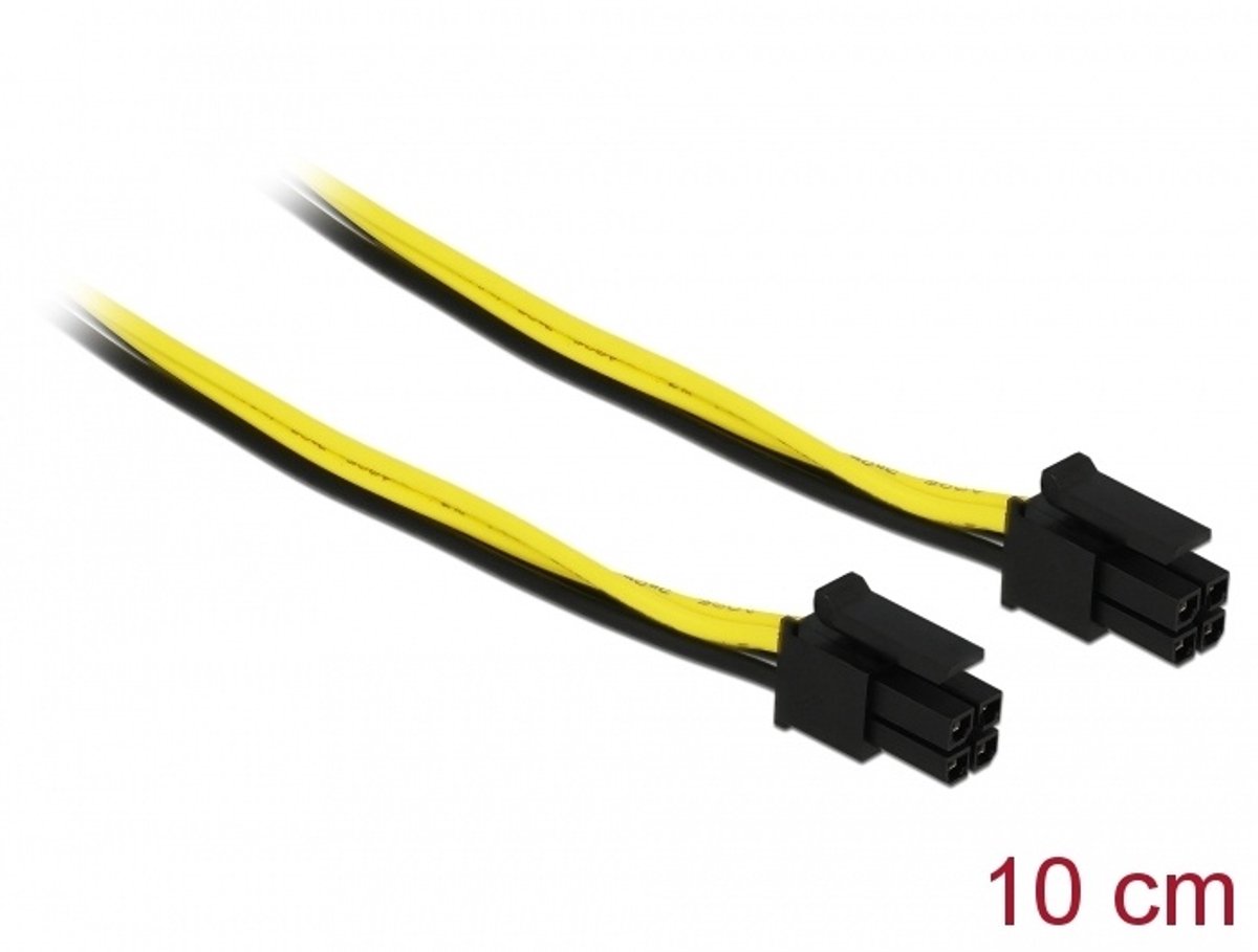 Delock Micro Fit 3.0 Cable 4 pin male > male 10 cm