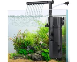 Krachtige Aquarium Filter 1200 L/h - Verstelbare en Fluisterstille Binnenfilter voor 114-303 Liter Tank, Ideaal voor Zoet- en Zoutwateraquaria