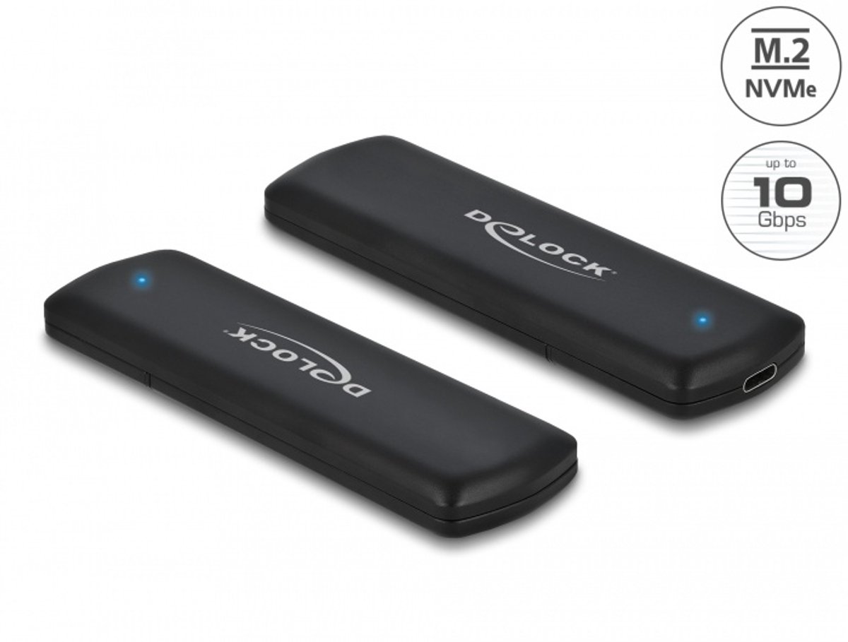 DeLOCK 42615 behuizing voor opslagstations M.2 SDD-behuizing Zwart
