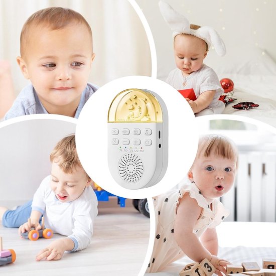 Witte Ruismachine - Slaap Geluiden - Betere Slaap - 24 Rustgevende Geluiden - Compact Formaat - Wit — afbeelding 3