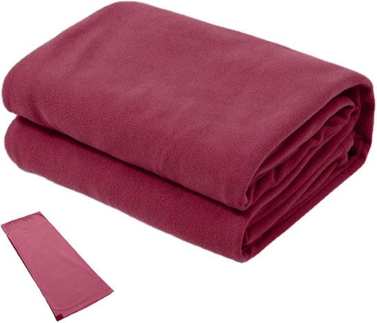 Fleece slaapzak - Slaapzak deken - Kamperen en reizen - Ademend en zacht materiaal - 180 x 75 cm — afbeelding 4