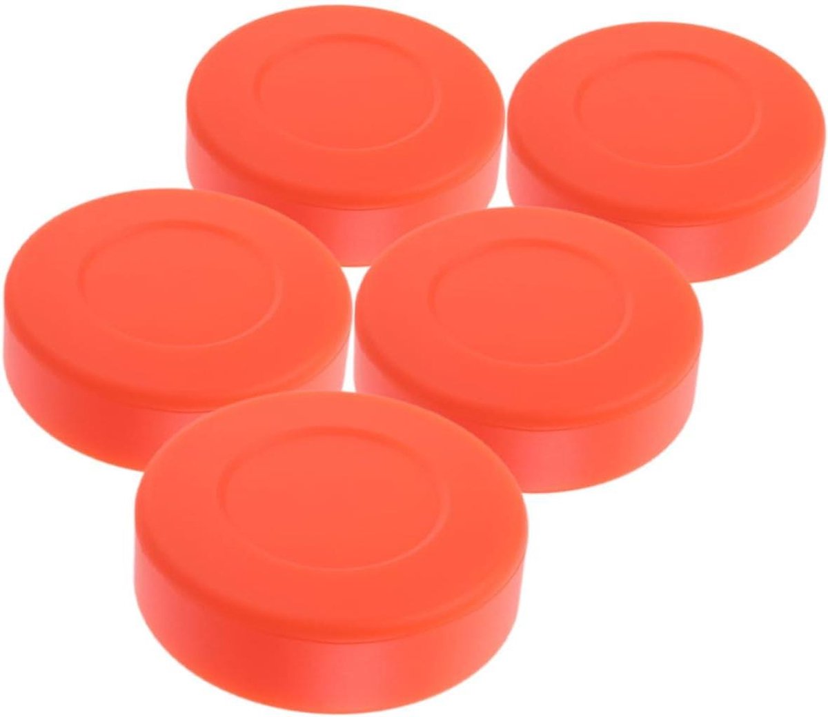 Hockey Trainingspucks - Oefenpucks Set - Sportvaardigheden Verbeteren - Duurzaam PVC Materiaal - 5 Stuks - Oranje