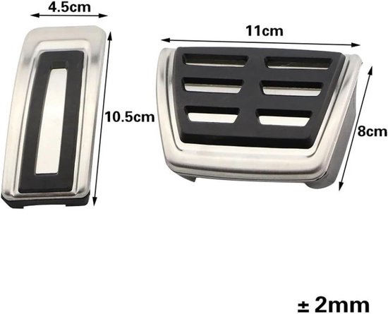 Pedaal Covers Set - Auto Voetsteun - Verbeterde Grip - Antislip Ontwerp - 4 Stuks - Metaal — afbeelding 5