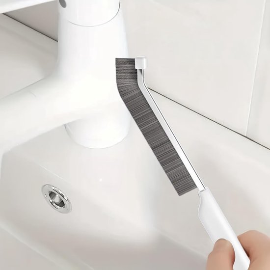 Voegenreiniger Borstel - Spleet Reiniger - Diepe Reiniging - Ergonomische Handgreep - 29.5 cm - Grijs — afbeelding 4