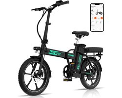 Hitway Elektrische Fiets BK5SL - 16 Inch City Commuter EBike met Afneembare 36V 13Ah Lithium Batterij - Opvouwbaar E-Bike met 250W Motor - IP54 Waterproof
