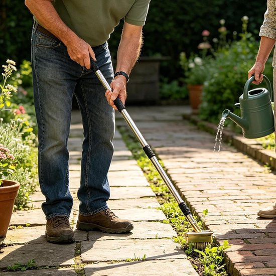 Voegenwieder Gereedschap - Onkruidtrekker Set - Tuin Onderhoud - Ergonomische Lange Steel - 44 cm - Grijs van Voegenwieder — afbeelding 3