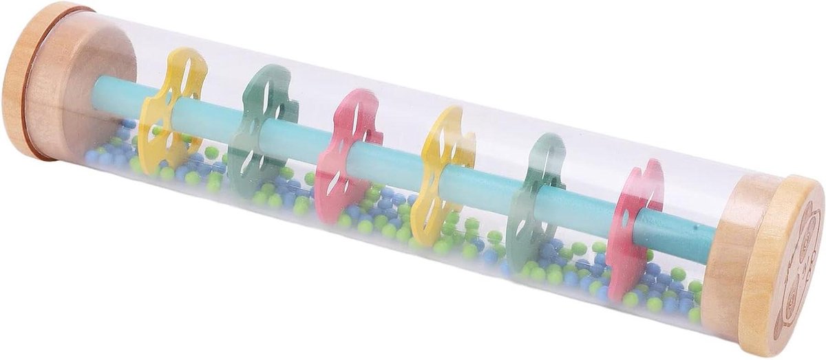 Mini Regenmaker - Regenstok Speelgoed - Muziek Ontdekken - Fijne Motoriek Stimuleren - 21 cm - Kleurrijk