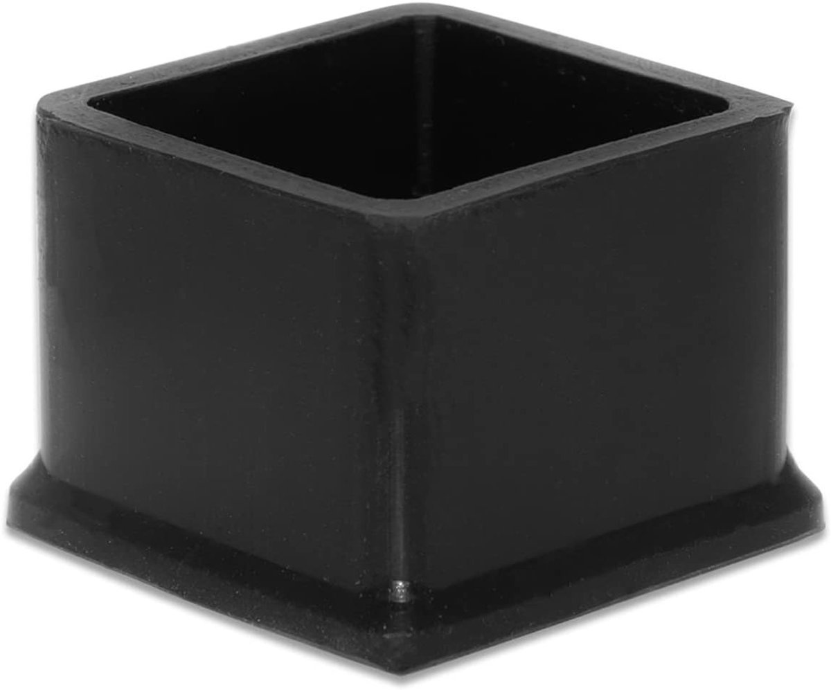 4PCS Zwarte Siliconen Stoelpootdoppen - Vierkante Vloerbeschermers voor Meubels, 30 x 30mm, Ideaal voor Tafel en Stoelen, Vloerbescherming en Geluidsdemping