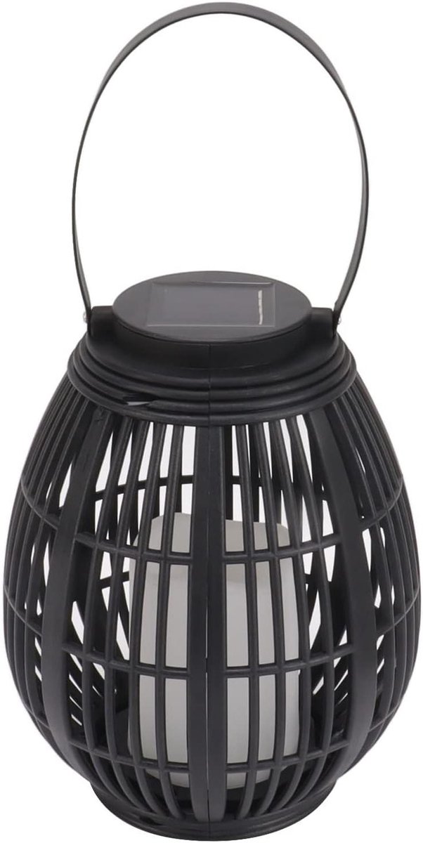 Zonne Tuinlantaarn - Buitenlamp Rotan - Tuin Decoratie - Waterdicht IP44 - 23x20x20 cm - B