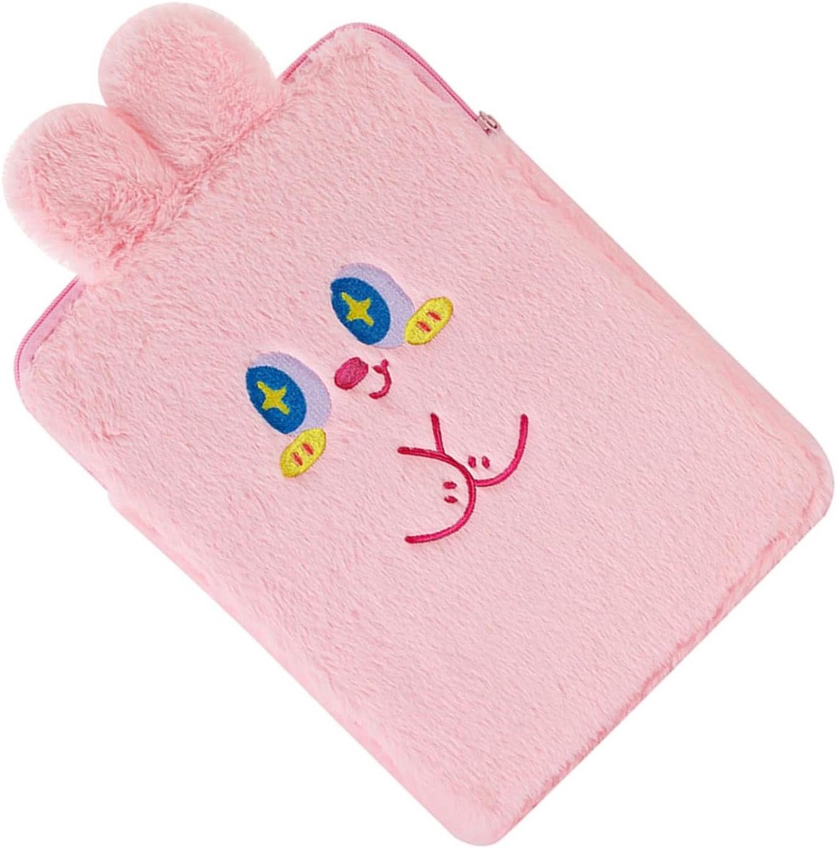 Tablethoes - Tablettas Sleeve - Tablets Beschermen - Pluche Met Oren - 11 Inch - Roze