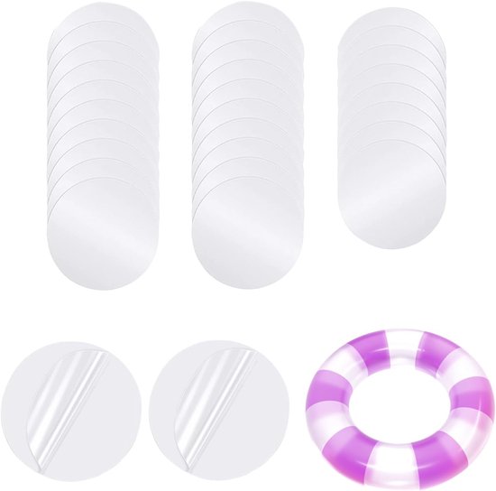 Reparatieset Luchtbed - Pleisters Tape - Outdoor Reparatie - Waterdicht Onder Water - 30 Stuks - Transparant — afbeelding 5