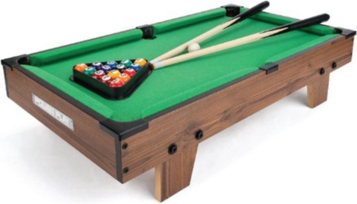 Thuys - Mini Pooltafel voor Thuis – Inklapbaar – Snookertafel – Voor Volwassenen & Kinderen – Compact & Draagbaar Design – Incl. Ballen, Keuen, Krijt & Driehoek – Complete Set