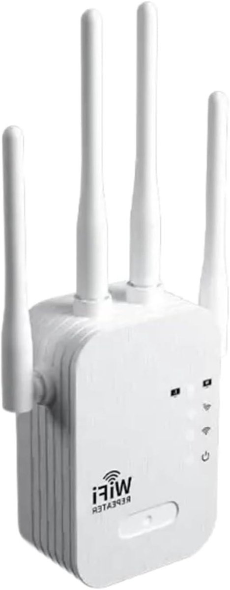 Wifi Versterker - Internet Booster - Bereik Vergroten - Vier Antennes - 300 Mbps - Wit