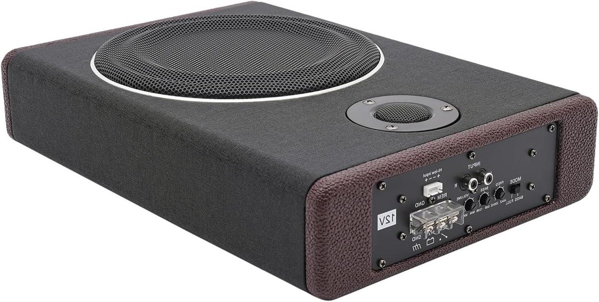 Auto subwoofer - Basbox - Muziek luisteren - Plat onderbouw ontwerp - 6.8 cm hoog - Zwart