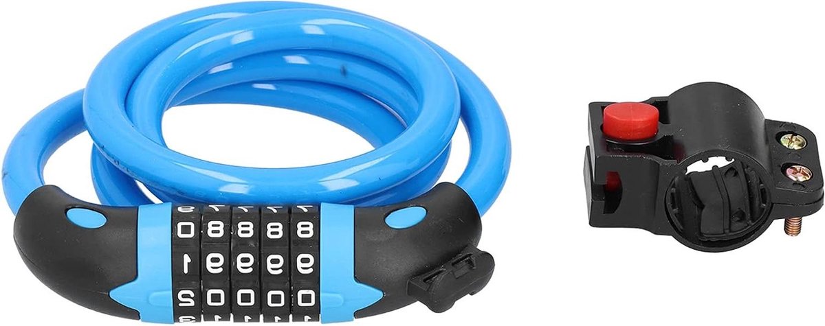 Wachtwoordslot - Combinatieslot Fiets - Fiets Beveiliging - 5-Cijferige Code - 12.8oz Gewicht - Blauw