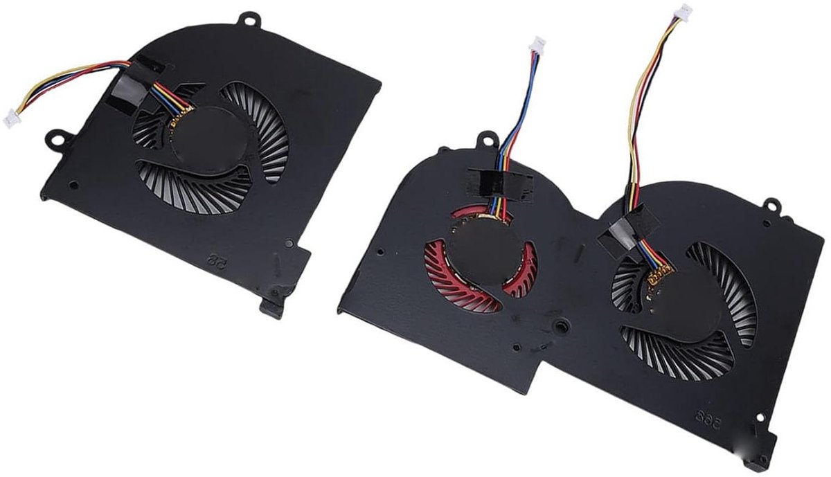 Koelventilator Set - Laptop Ventilatoren - Oververhitting Voorkomen - Dubbele Ventilator - 4-Pins Connector - Zwart