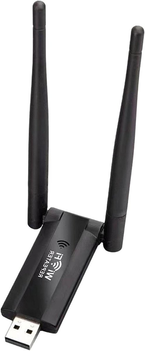 Wifi Versterker - Signaal Booster - Internet Uitbreiding - Plug and Play - 12 x 6 x 3 cm - Zwart