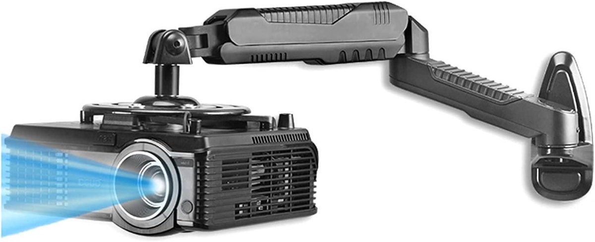 Projector Beugel - Muurbevestiging Projector - Thuisbioscoop Opzetten - Verstelbare Arm - Tot 12 Inch - Zwart