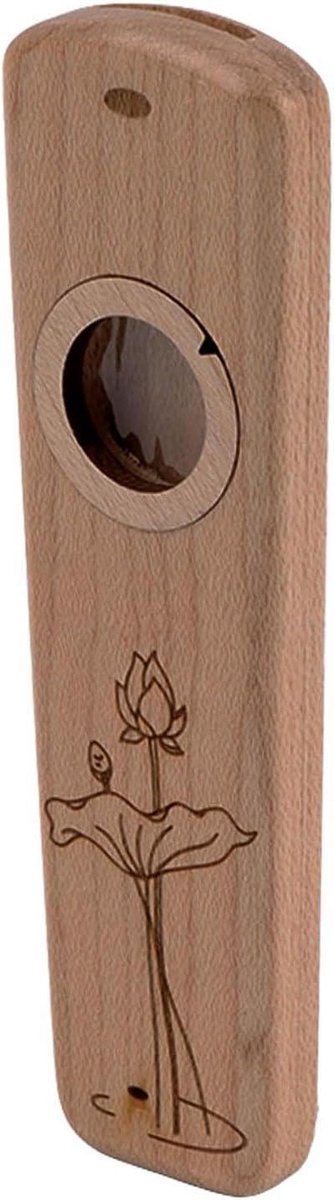 Houten Kazoo - Muziek Instrument - Muziek Maken - Handgemaakt Vakmanschap - 13 x 3 x 1 cm - Houtkleur