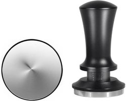 Koffiestamper - Espresso tamper - Espresso bereiden - Veerbelast roestvrij staal - 51 mm - Zilver