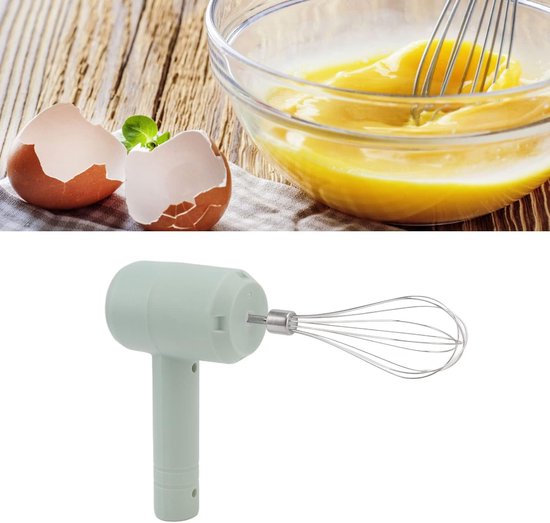 Handmixer Draadloos - Keukenmixer Elektrisch - Bakken en Maken - USB Oplaadbaar - 20 Watt - Groen — afbeelding 2