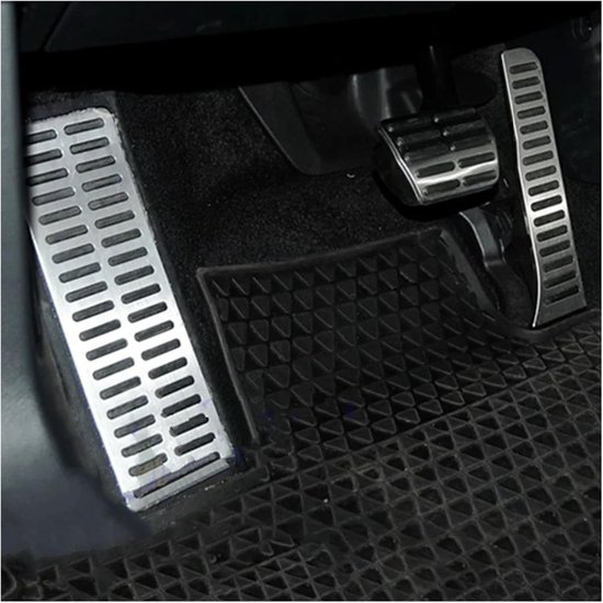 Auto Pedaal Covers - Voetsteun Pedalen - Verbeter Rijervaring - Antislip Ontwerp - 3 Stuks - Zwart Zilver — afbeelding 2