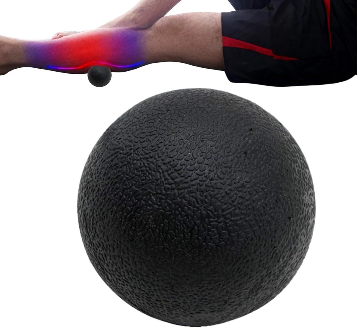 Massagebal Rug - Ontspanningsroller Lichaam - Spierherstel Bevorderen - Diepe Weefselmassage - 6 cm Diameter - Zwart