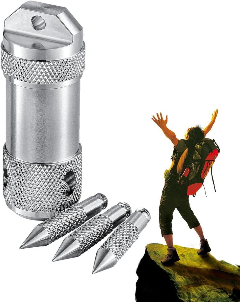 Klimhaak - Grijphaak Anker - Outdoor Avonturen - Afneembaar Drie Klauw - 6.2 mm Haakdiameter - Zilver