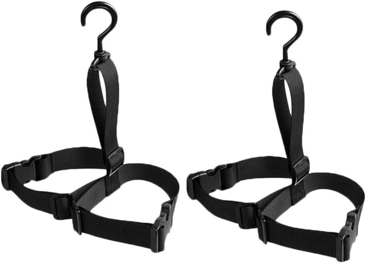 Laarzenhanger Set - Droogrek Laarzen - Opslag Wandmontage - Verstelbare Lengte - 42 cm - Zwart