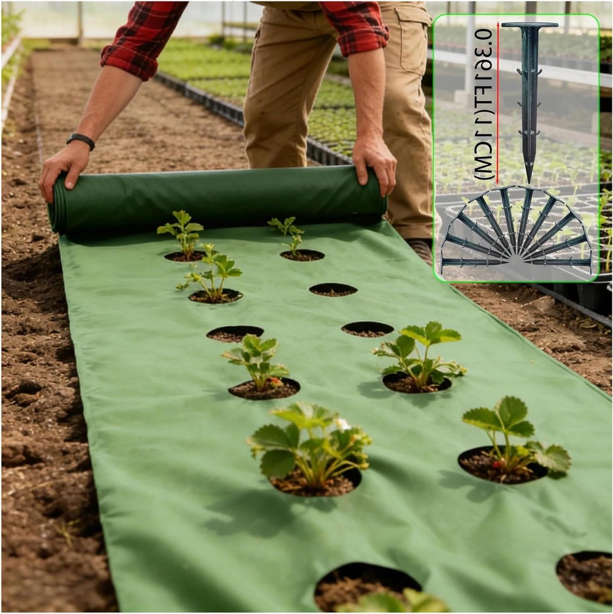 Onkruiddoek - Grasdoek - Tuinonderhoud - Inclusief haringen - 06 x 92 m - Zwart