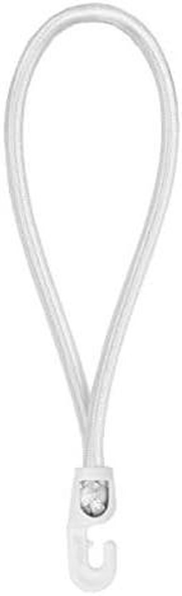 Rubberen Spantouw - Spanrubber Zeilspanner - Bagage Vastzetten - Duurzaam Polypropyleen - 18 cm - Wit
