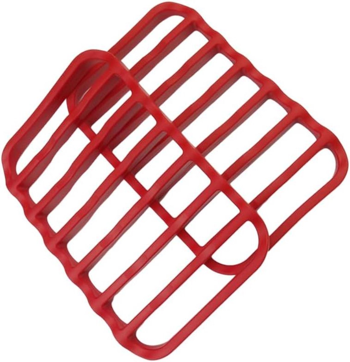 Roosterrek Set - Ovenrek Bakrek - Gelijkmatig Bakken - Hittebestendig Siliconen - 25 cm - Rood
