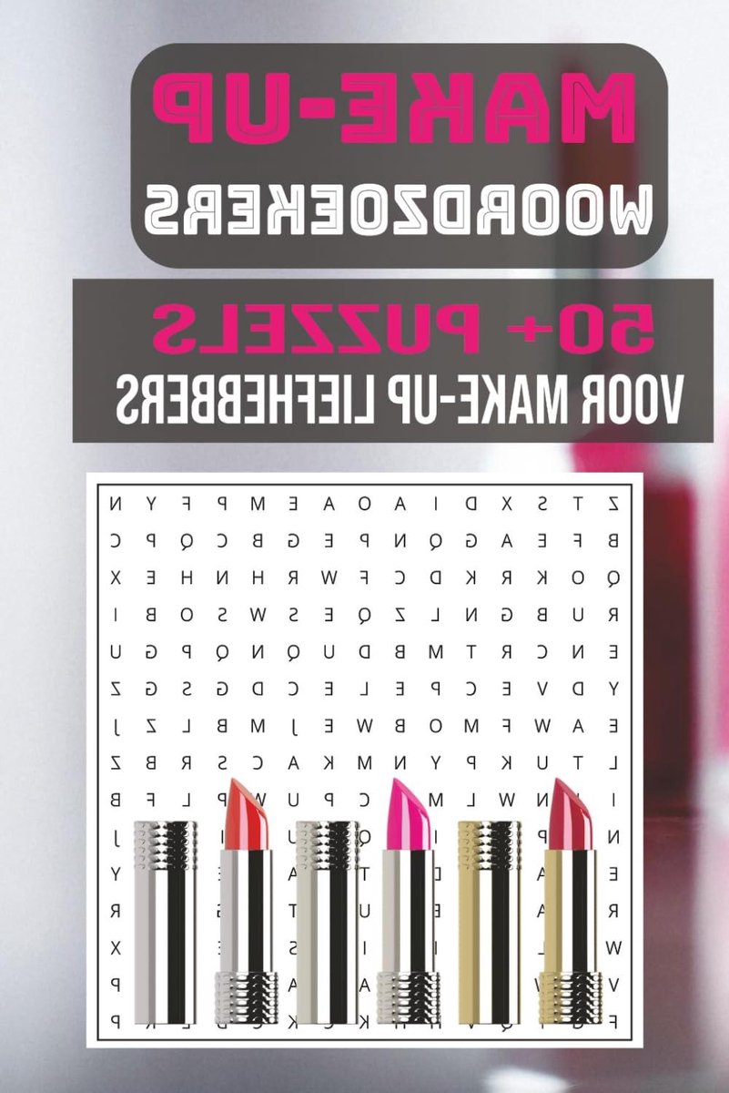 Make-up Woordzoeker Boek - Beauty Puzzels - Ontspanning en Plezier - 150 Stijlvolle Puzzels - 110 Pagina's - Niet gespecificeerd