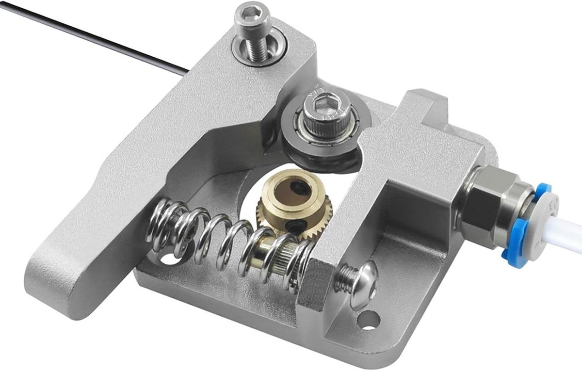 3D Printer Extruder Kit - Aluminium Drive Feeder - Verbeterde 3D Prints - Aluminiumlegering Constructie - 1.75mm Filament - Zilverkleurig
